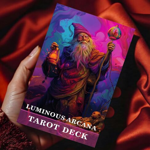 Han Yu Bowen Luminous Arcana Tarot Deck, 78 Tarot Cards with Guidebook, Psychedelic Tarot, Modern Mystic Design for Beginners, Professional Readers, Intuition, Divination, and Spiritual Growth Tool in Saudi Arabia