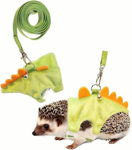 Adjustable Hedgehog Harness and Leash Set - Escape-Proof Small Animals Harness for Hedgehogs, Ferrets, Hamster - Soft, Lightweight & Comfortable (Green, M) in Saudi Arabia