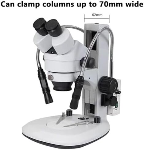 Fiber Optic Microscope Illuminators, Dual Gooseneck LED Lights Source, Angle & Brightness Adjustable, Colour Temperature 6000K, for Stereo Zoom Microscopio in Kuwait