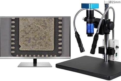 Fiber Optic Microscope Illuminators, Dual Gooseneck LED Lights Source, Angle & Brightness Adjustable, Colour Temperature 6000K, for Stereo Zoom Microscopio in Kuwait