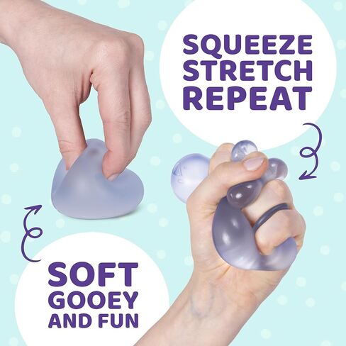 Squishy Stress Balls 3-Pack, Ultra-Soft Memory Gel Fidget Toys for Adults & Teens, High Density Sensory Balls for Anxiety & Stress Relief, Blue in Kuwait