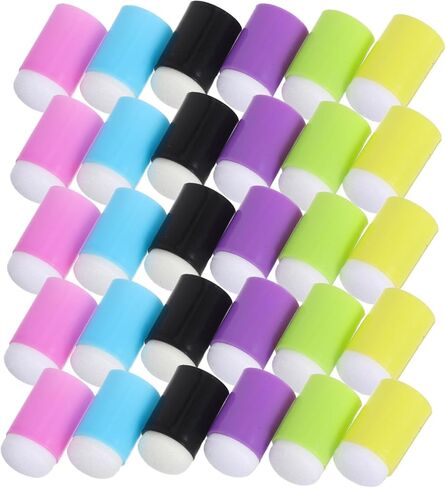 Tofficu 30pcs Finger Sponge Daubers Set with Storage Case for Painting Stamping and DIY Crafts Smooth Ink Application for Adults for Card Making and Creative Projects in Saudi Arabia