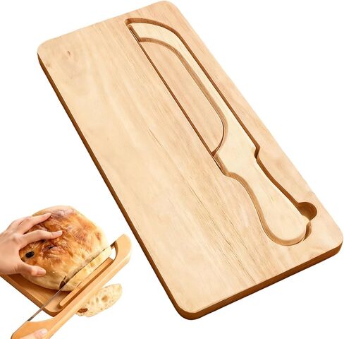 Bread Slicer - Stainless steel Bagel Saw | Bread Cutting Board with Slicer,for Taost Cake Baguettes Breakfast Pastry Chefs Home Kitchen Restaurant in Saudi Arabia