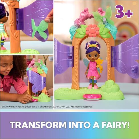 Gabby's Dollhouse Fairylandia, Fairy Magic Reveal Playset with Transforming Feature and Dollhouse Accessories, Kids Toys for Girls & Boys Ages 3 and Up in Saudi Arabia