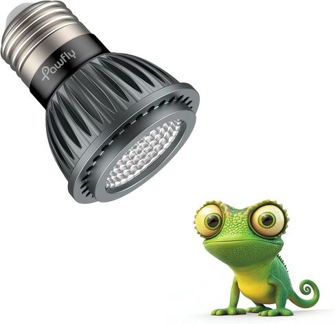 Pawfly UVB Light للزواحف، 3 W 5.0 UVB Bulb، مصباح UVA UVB للزواحف الاستوائية لتخليق الكالسيوم وفيتامين D3، مصباح LED عالي الكثافة للسلحفاة والسحلية والسلحفاة ذات القدم الحمراء in Kuwait
