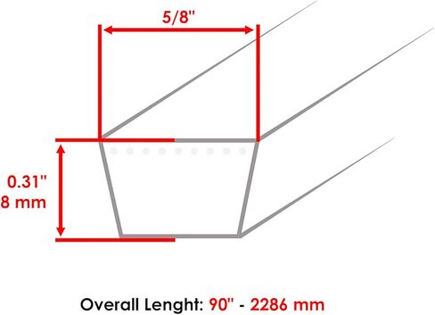 Replacement For Power Train Belt for Husqvarna GTH263T GTH264T GTH26V54 GTH3052 TDF GTH52XLS Mod-C26C-64682 in Saudi Arabia