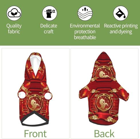 Year of The Horse 2026 Happy Chinese New Year Dog Hoodies Pet Costume Clothes Winter Hoodies Sweaters for Small Dogs Medium in Saudi Arabia