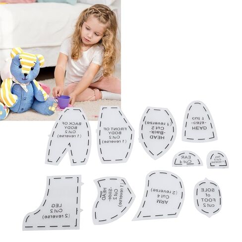 Memory Bear Template Ruler Set, Expertly Cut Acrylic Sewing Patterns for Beginners, Bear Templates Kit for Quilting Journey with Provided Patterns in Saudi Arabia