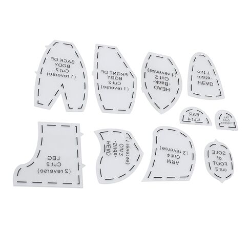 Memory Bear Template Ruler Set, Expertly Cut Acrylic Sewing Patterns for Beginners, Bear Templates Kit for Quilting Journey with Provided Patterns in Saudi Arabia