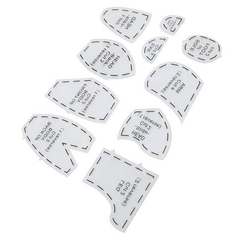 Memory Bear Template Ruler Set, Expertly Cut Acrylic Sewing Patterns for Beginners, Bear Templates Kit for Quilting Journey with Provided Patterns in Saudi Arabia