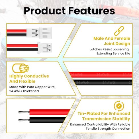 20 زوجًا من JST PH 2.0 مم 2 دبوس موصل ذكر وأنثى مع أسلاك 150 مم للبطارية H67 H36 شفرة إندوتريكس E010 E013 in Kuwait