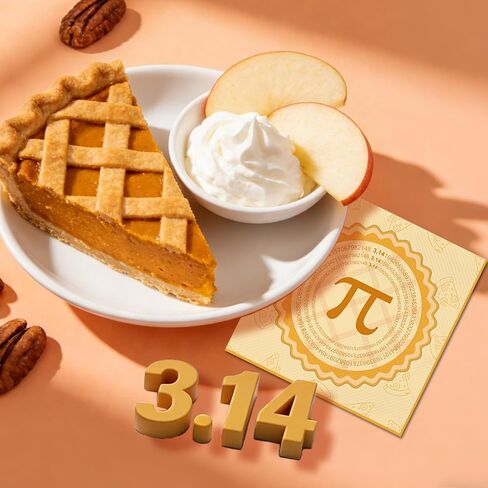50Pcs Pi Symbol Pie Party Napkins Pi Day Party Decorations Math Pi Day 3.14 March 14th Circumference Theme Party Supplies Disposable Drink Luncheon Dinner Table Decor Supplies Napkins 6.5" x 6.5" in Saudi Arabia
