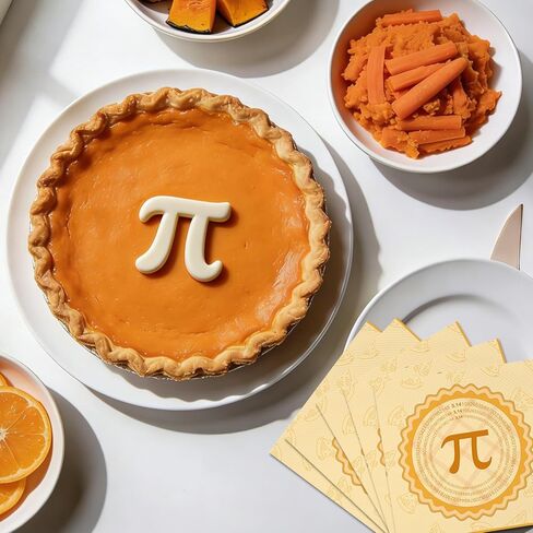 50Pcs Pi Symbol Pie Party Napkins Pi Day Party Decorations Math Pi Day 3.14 March 14th Circumference Theme Party Supplies Disposable Drink Luncheon Dinner Table Decor Supplies Napkins 6.5" x 6.5" in Saudi Arabia