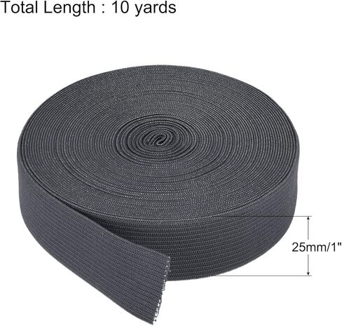 Generic Elastic Bands for Sewing 1" 10 Yard Grey Knit Elastic Spool High Elasticity for Wigs, Waistband, Pants in Saudi Arabia
