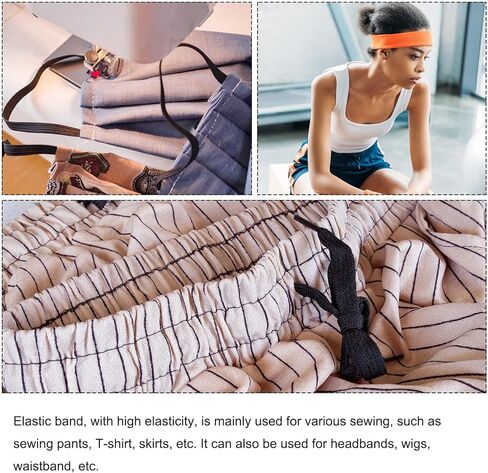 Generic Elastic Bands for Sewing 1" 10 Yard Grey Knit Elastic Spool High Elasticity for Wigs, Waistband, Pants in Saudi Arabia