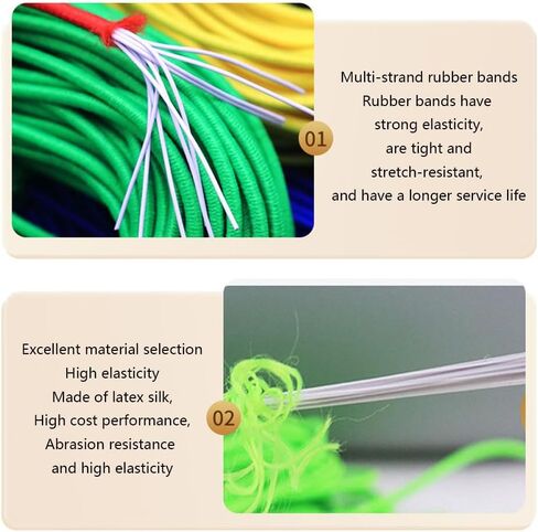 High Elastic Cord for Bracelets, Necklaces, Jewelry Making, Multi-Strand Latex Elastic Cord, 330 Feet in Saudi Arabia