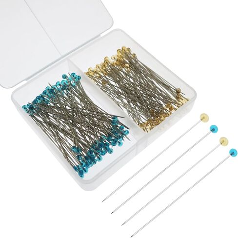 200PCS Transparent Glass Bead Head Pins Extra Long and Thin Garment Sewing Positioning Pins Fixing Pins for Foam Wig Heads for Handmade Crafts Quilting Office Use Decorations in Saudi Arabia