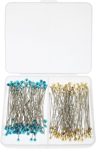 200PCS Transparent Glass Bead Head Pins Extra Long and Thin Garment Sewing Positioning Pins Fixing Pins for Foam Wig Heads for Handmade Crafts Quilting Office Use Decorations in Saudi Arabia