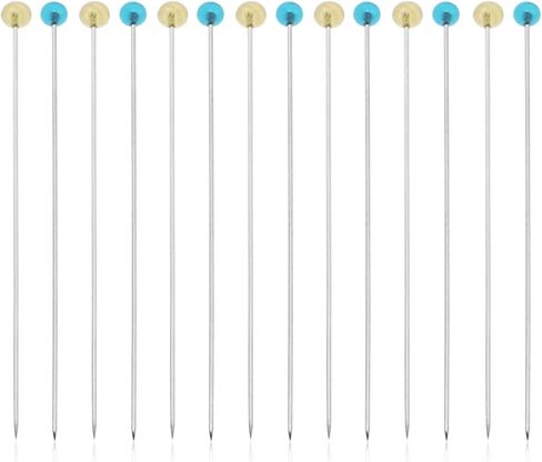 200PCS Transparent Glass Bead Head Pins Extra Long and Thin Garment Sewing Positioning Pins Fixing Pins for Foam Wig Heads for Handmade Crafts Quilting Office Use Decorations in Saudi Arabia