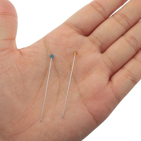 200PCS Transparent Glass Bead Head Pins Extra Long and Thin Garment Sewing Positioning Pins Fixing Pins for Foam Wig Heads for Handmade Crafts Quilting Office Use Decorations in Saudi Arabia