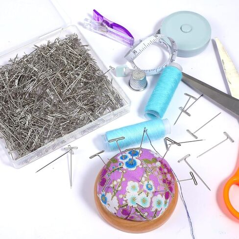 500 قطعة من دبابيس T، دبابيس الخياطة لمنع الحياكة، دبوس شعر مستعار من الفولاذ المقاوم للصدأ لرأس الرغوة، دبوس مستقيم متعدد الاستخدام على شكل حرف T للخياطة والنمذجة والحرف اليدوية، 1.5 بوصة in Kuwait