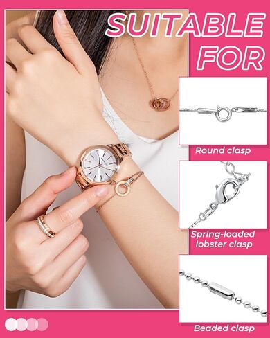 4 قطع أداة مساعدة للسوار، خطافات أدوات مساعدة للقلادة والمجوهرات والساعة، أداة مساعدة للسوار المحمولة لوضعها على نفسك، مشبك، مساعد مشبك مع أطراف مطاطية مضادة للانزلاق. in Kuwait