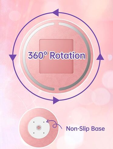 NiHome 360° Rotating Display Stand Compatible with Toniebox and Audio Figures, Acrylic Desktop Organizer for Bedroom or Living Room, Pink Glitter Storage Holder (Rack Only) in Saudi Arabia