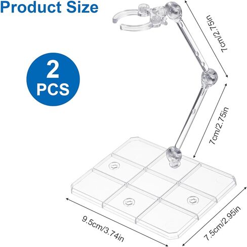 2Pcs Action Figure Stand Assembly Action Figure Display Holder Base Universal Humanoid Model Support Display Stand in Saudi Arabia