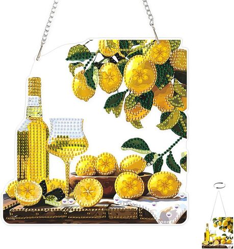 TOSTOG Pretty Cat Flower Diamond Art Pendant Kits for Adult, Cute Diamond Painting Hanging Kit for Beginners, 5D DIY Crafts Gem Art, Waterproof Full Accessories for Home Decor Idea 20 * 20 cm/8 * 8 in in Saudi Arabia