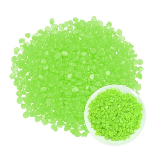 1000-Pack Glow in The Dark Rocks, 0.31"-0.44" Resin Outdoor Garden Decorations Luminous Pebbles Stones for Garden Plants/Aquarium/Backyard Path, Aquarium Gravel [Green] in Saudi Arabia