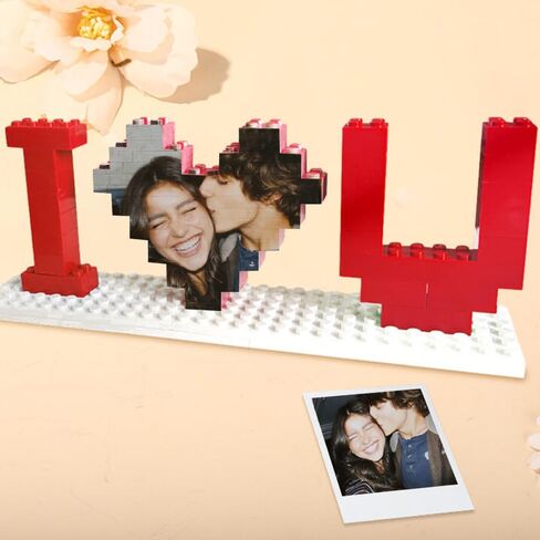 Personalized I Love You Brick Puzzles, Custom Building Brick Photo Block, Romantic Gift for Couples, Mom, Dad, Anniversary, Valentine’s Day, Birthday Gift for Him, Her, Lovers in Saudi Arabia