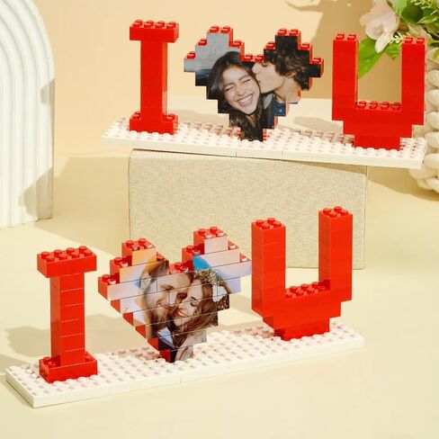 Personalized I Love You Brick Puzzles, Custom Building Brick Photo Block, Romantic Gift for Couples, Mom, Dad, Anniversary, Valentine’s Day, Birthday Gift for Him, Her, Lovers in Saudi Arabia