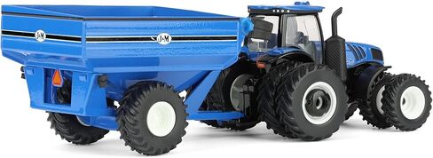 جرار ERTL 1/64 New Holland T8.385 مع عربة حبوب J&M زرقاء 61032 in Saudi Arabia