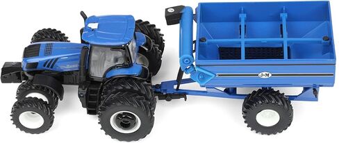 جرار ERTL 1/64 New Holland T8.385 مع عربة حبوب J&M زرقاء 61032 in Saudi Arabia