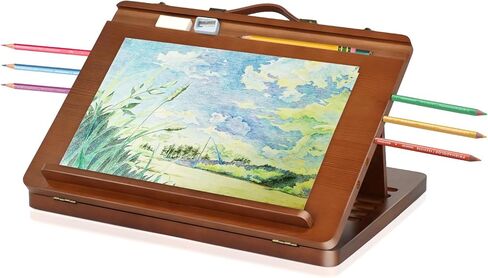 حامل رسم خفيف الوزن من CEIJE للفنانين - حامل رسم محمول للوحات القماشية الصغيرة، مثالي للرسم والرسم والسفر، مريح للاستخدام الممتد in Kuwait