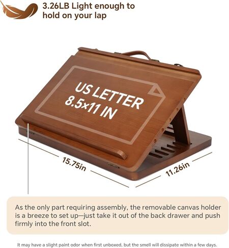 حامل رسم خفيف الوزن من CEIJE للفنانين - حامل رسم محمول للوحات القماشية الصغيرة، مثالي للرسم والرسم والسفر، مريح للاستخدام الممتد in Kuwait