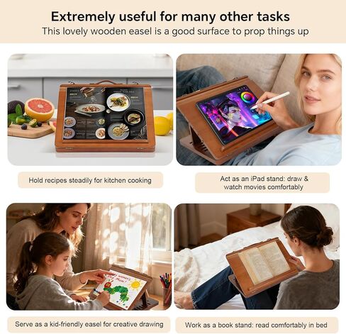 حامل رسم خفيف الوزن من CEIJE للفنانين - حامل رسم محمول للوحات القماشية الصغيرة، مثالي للرسم والرسم والسفر، مريح للاستخدام الممتد in Kuwait