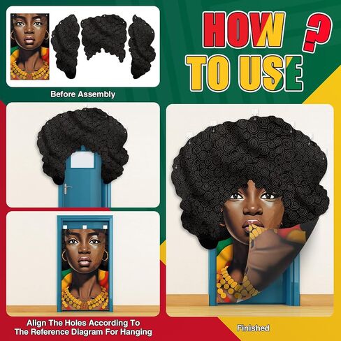 XunYee Juneteenth Classroom Decoration Happy Juneteenth Door Cover African American Celebration Party Banner for School Classroom Office Door Decor in Saudi Arabia