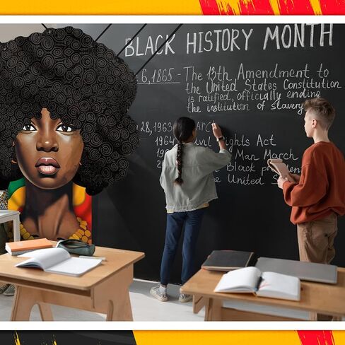 XunYee Juneteenth Classroom Decoration Happy Juneteenth Door Cover African American Celebration Party Banner for School Classroom Office Door Decor in Saudi Arabia
