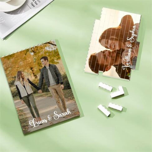 Noni Custom Building Brick Photo Block, Personalized Couple Picture Puzzle Decor, Multiple Sizes and Shapes, DIY Valentine Gift, Gifts for Valentines Day in Saudi Arabia