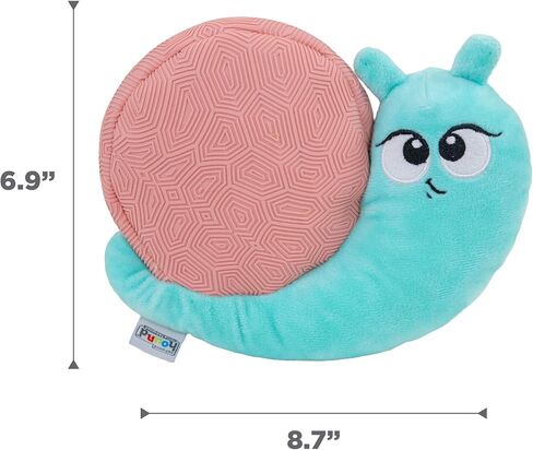 Outward Hound Coated Critterz Dog Toy – Plush & Molded Texture, Squeaky Fetch, Small & Medium Dogs, Snail, 8.7" in Saudi Arabia