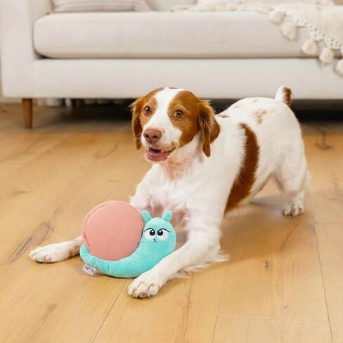 Outward Hound Coated Critterz Dog Toy – Plush & Molded Texture, Squeaky Fetch, Small & Medium Dogs, Snail, 8.7" in Saudi Arabia