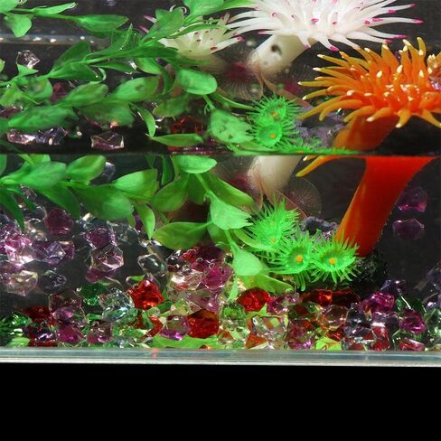 50Pcs/Bag Colorful Aquarium Acrylic Stones Crystal Ice Cubes Decor Vase Filler Pebble Fish Tank Ornament 1.4 * 1.1cm in Saudi Arabia