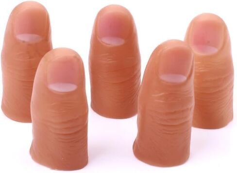 5Pcs Hard Thumb Tip Finger, Magic Trick Fingers,Fake Magic Tricks Close up Magic Appear Vanish Magic Fake Finger Trick Prop Accessories for Magicians in Saudi Arabia