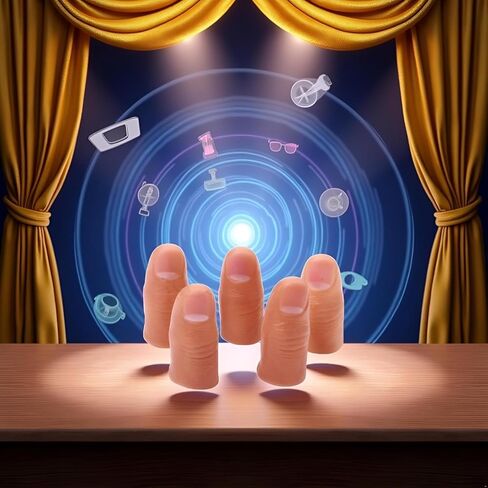 5Pcs Hard Thumb Tip Finger, Magic Trick Fingers,Fake Magic Tricks Close up Magic Appear Vanish Magic Fake Finger Trick Prop Accessories for Magicians in Saudi Arabia