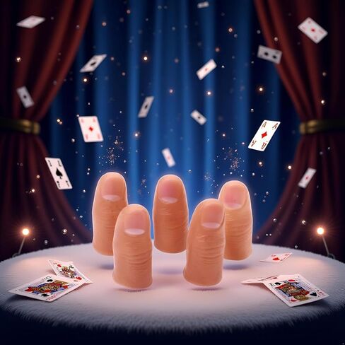5Pcs Hard Thumb Tip Finger, Magic Trick Fingers,Fake Magic Tricks Close up Magic Appear Vanish Magic Fake Finger Trick Prop Accessories for Magicians in Saudi Arabia