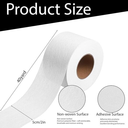 Fusible Batting Tape for Quilting, Single-Sided Adhesive Iron on Seam Tape Non-Woven Fusible Interfacing Tapes (40 Yards x 2 Inch) in Kuwait