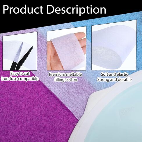 Fusible Batting Tape for Quilting, Single-Sided Adhesive Iron on Seam Tape Non-Woven Fusible Interfacing Tapes (40 Yards x 2 Inch) in Kuwait