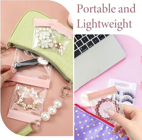 SHENLIU 80 Pcs EVA Anti Tarnish Jewelry Bags Storage, 4 Sizes Small Clear Jewelry Pouches Soft Plastic Zipper Bag Organizer for Gold Silver Necklace Ring Earring Chain Bracelet Watch in Saudi Arabia