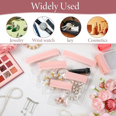SHENLIU 80 Pcs EVA Anti Tarnish Jewelry Bags Storage, 4 Sizes Small Clear Jewelry Pouches Soft Plastic Zipper Bag Organizer for Gold Silver Necklace Ring Earring Chain Bracelet Watch in Saudi Arabia